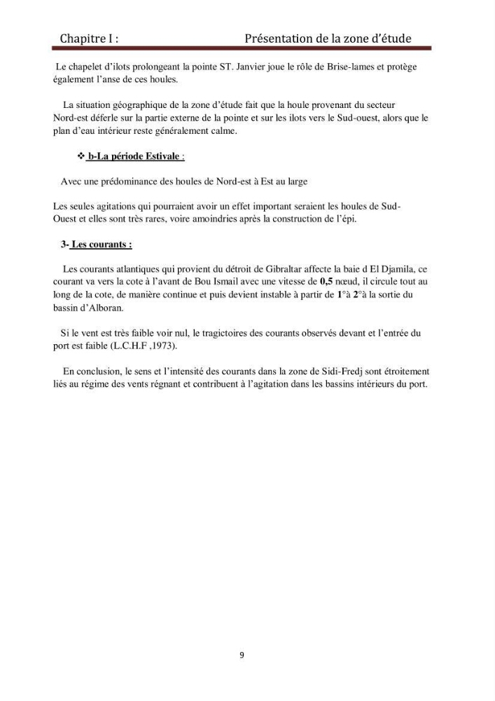Analyse granulométrique au niveau de port de Sidi-Fredj