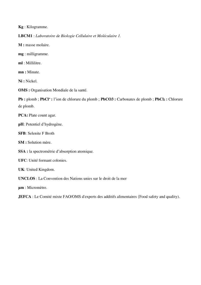 Evaluation de la qualité microbiologique et niveau des éléments trace métaliques dans les poissons comestibles et risque sur la santé de l\'homme