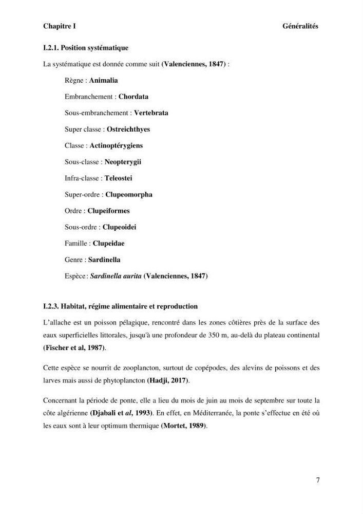 Evaluation de la qualité microbiologique et niveau des éléments trace métaliques dans les poissons comestibles et risque sur la santé de l\'homme