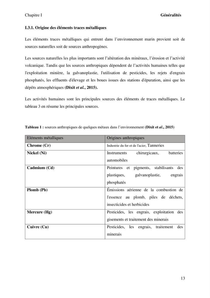Evaluation de la qualité microbiologique et niveau des éléments trace métaliques dans les poissons comestibles et risque sur la santé de l\'homme