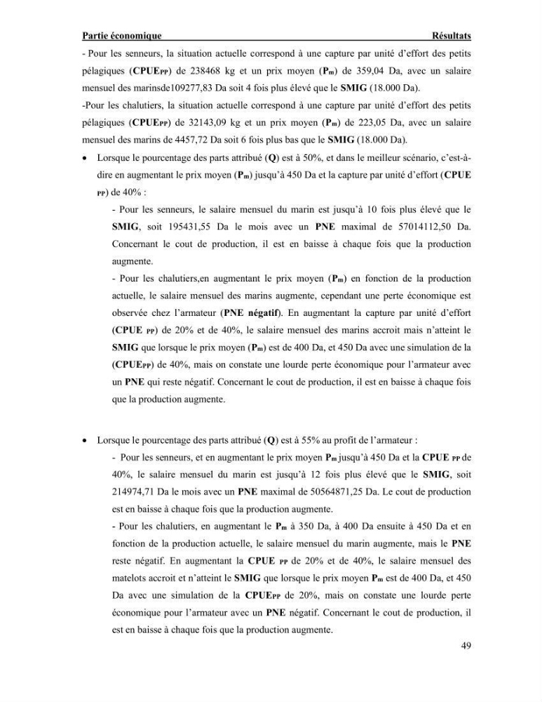 La pêcherie chalutière et sardinière des petits pélagiques à Beni-Saf