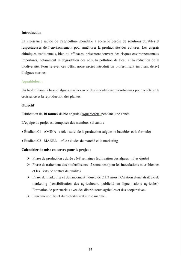 Biologie, écologie, systématique et valeurs nutritives de quelques algues marines de la côte Ouest d’Alger.