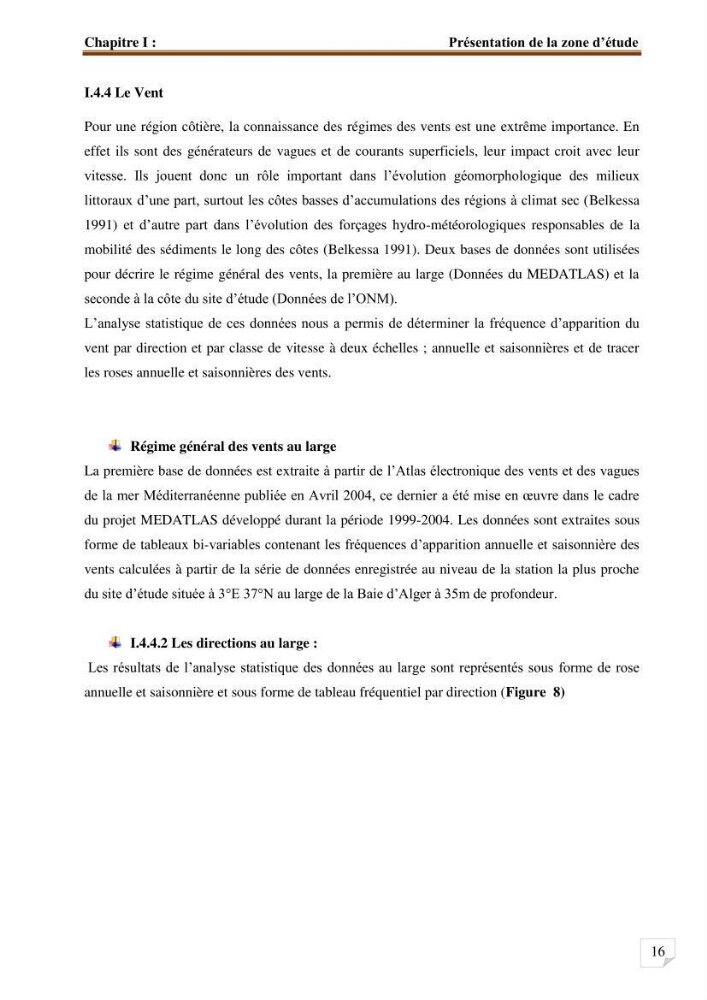 Etude d’impact du port de cap Djinet sur le littoral recours à la modélisation