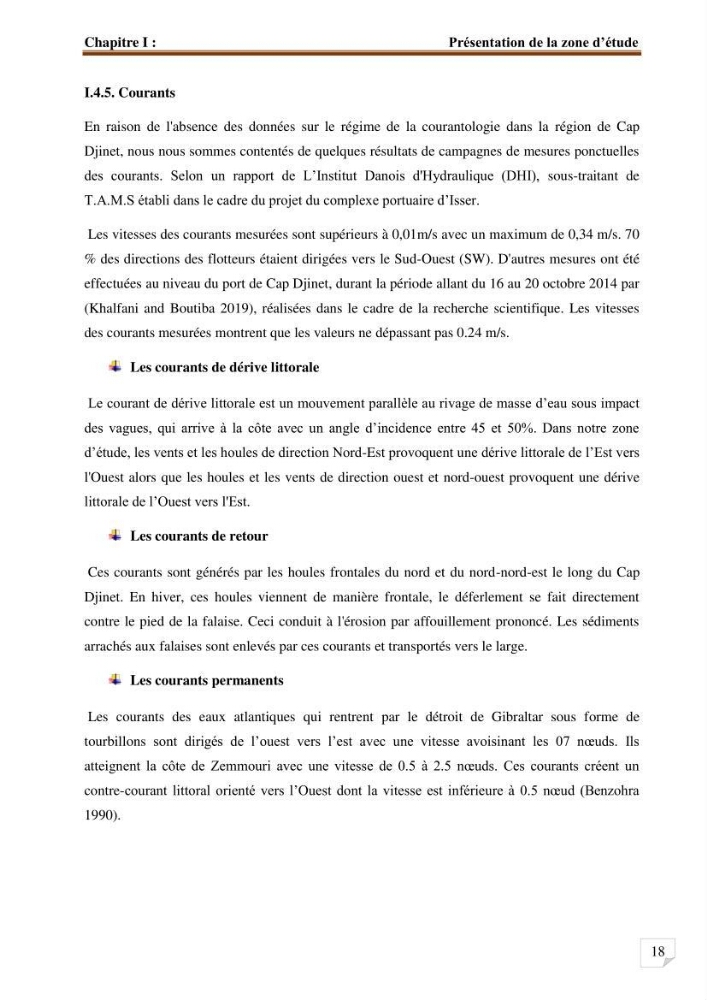 Etude d’impact du port de cap Djinet sur le littoral recours à la modélisation
