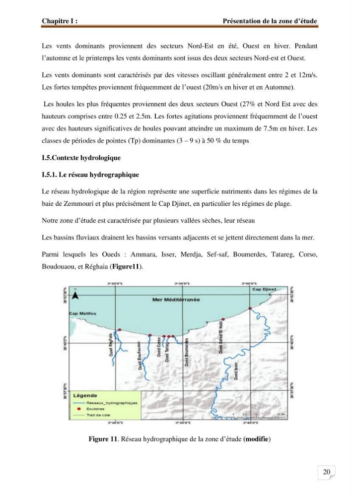 Etude d’impact du port de cap Djinet sur le littoral recours à la modélisation