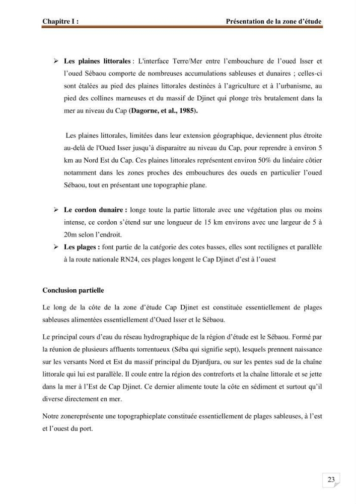 Etude d’impact du port de cap Djinet sur le littoral recours à la modélisation