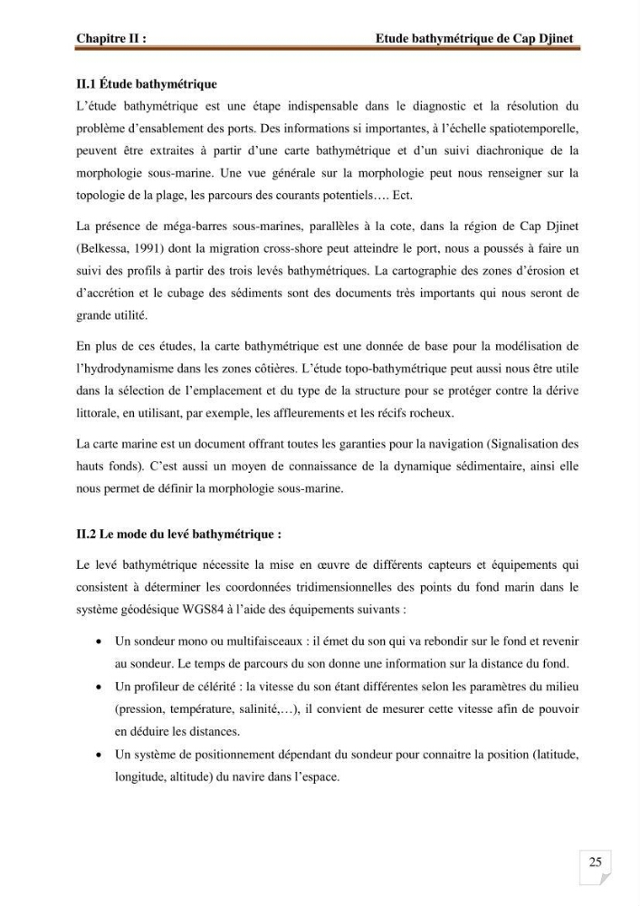 Etude d’impact du port de cap Djinet sur le littoral recours à la modélisation