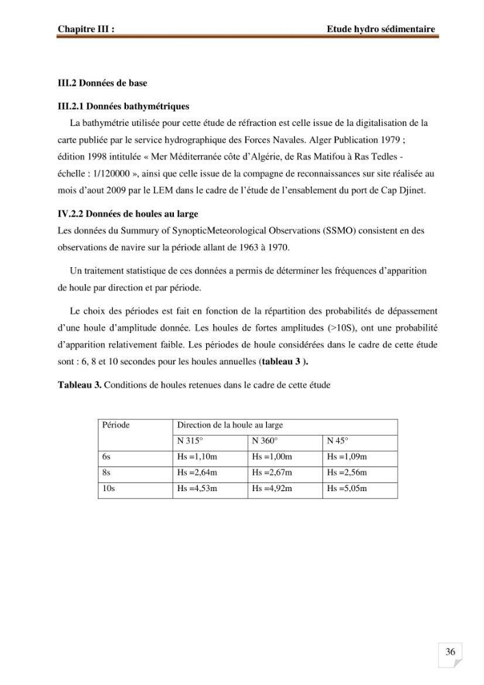 Etude d’impact du port de cap Djinet sur le littoral recours à la modélisation