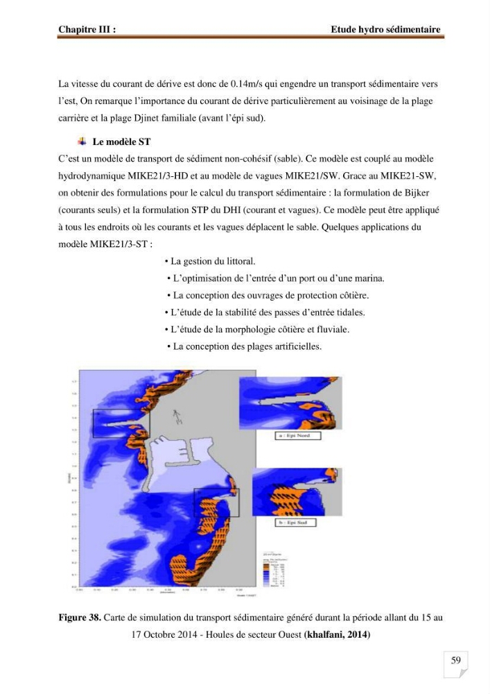 Etude d’impact du port de cap Djinet sur le littoral recours à la modélisation