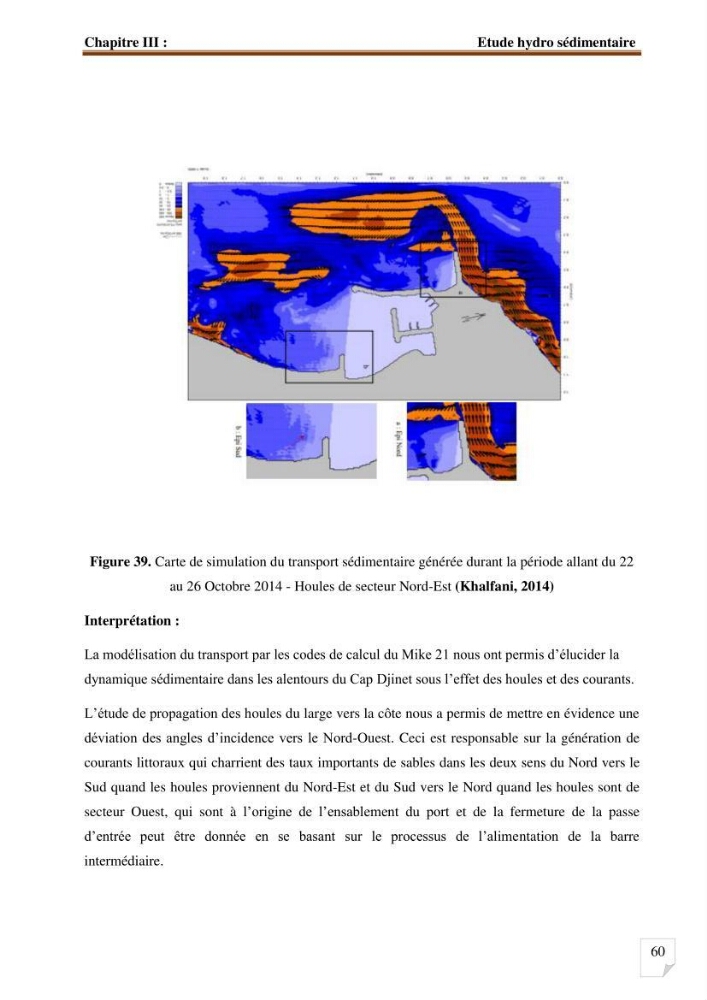 Etude d’impact du port de cap Djinet sur le littoral recours à la modélisation