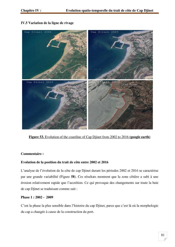 Etude d’impact du port de cap Djinet sur le littoral recours à la modélisation