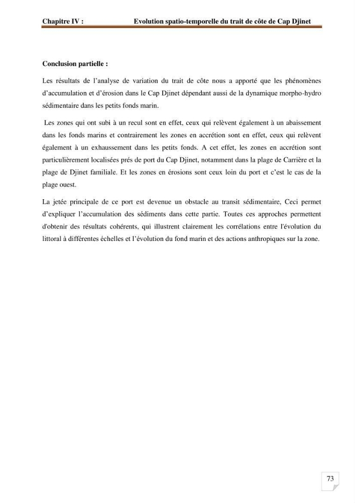 Etude d’impact du port de cap Djinet sur le littoral recours à la modélisation