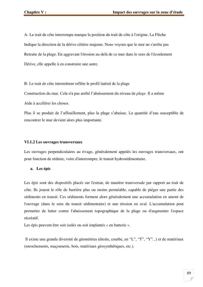 Etude d’impact du port de cap Djinet sur le littoral recours à la modélisation