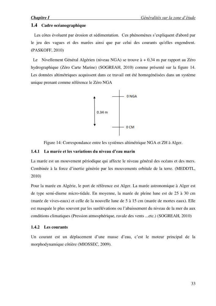 Etude de faisabilité de rechargement artificiel des plages de la côte Ouest-Algéroise: