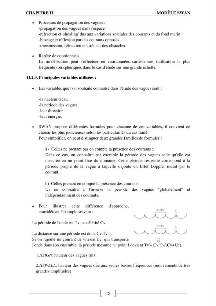 Etat de l\'art sur l\'utilisation du modéle SWAN (Stimuling WAves Neashore) dans un environnement microtidal