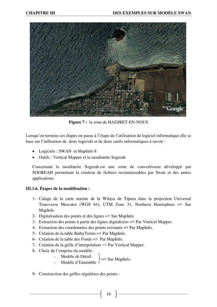 Etat de l\'art sur l\'utilisation du modéle SWAN (Stimuling WAves Neashore) dans un environnement microtidal