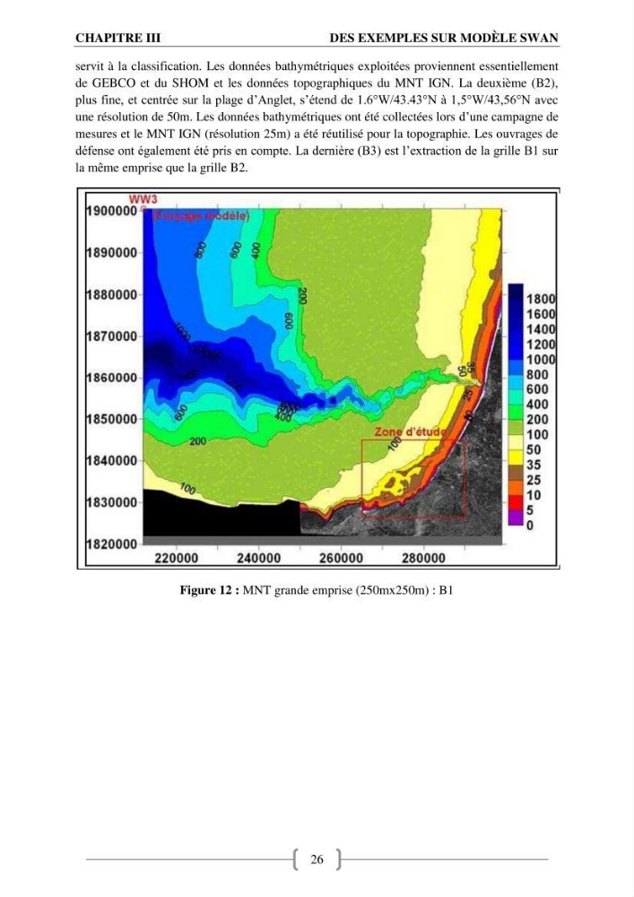 Etat de l\'art sur l\'utilisation du modéle SWAN (Stimuling WAves Neashore) dans un environnement microtidal