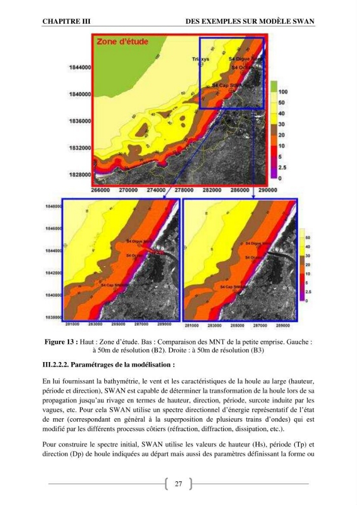 Etat de l\'art sur l\'utilisation du modéle SWAN (Stimuling WAves Neashore) dans un environnement microtidal