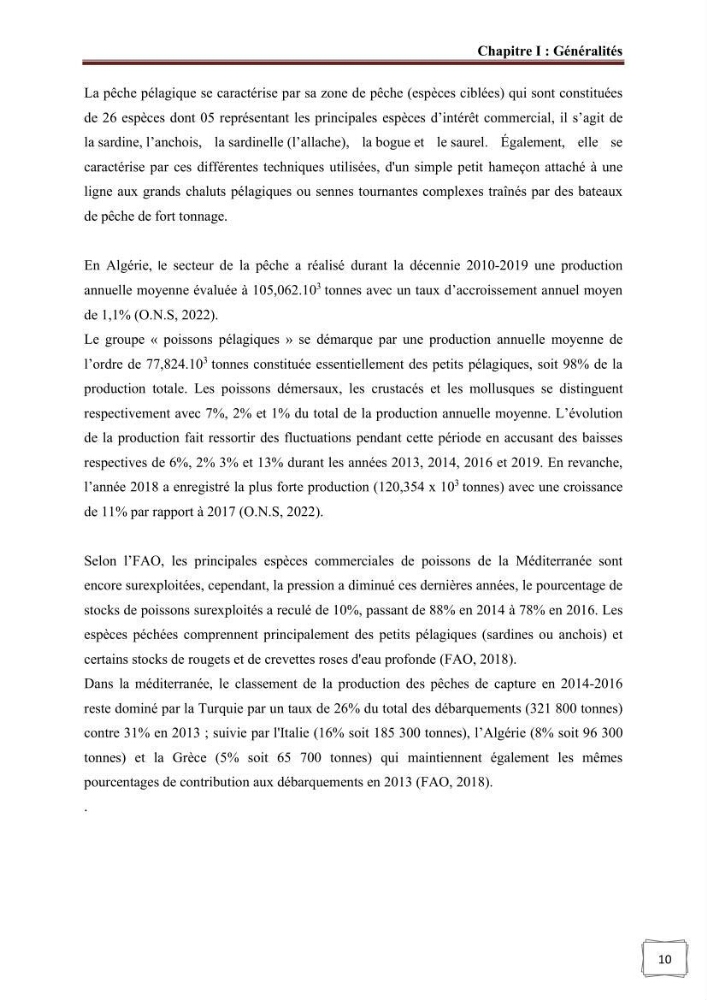 Analyse cartographique de l’influence des facteurs environnementaux sur la pêcherie algérienne de petits pélagiques côtiers