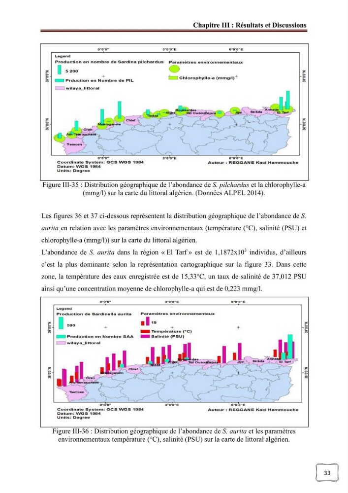 Analyse cartographique de l’influence des facteurs environnementaux sur la pêcherie algérienne de petits pélagiques côtiers
