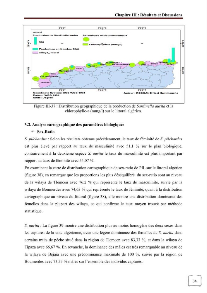 Analyse cartographique de l’influence des facteurs environnementaux sur la pêcherie algérienne de petits pélagiques côtiers