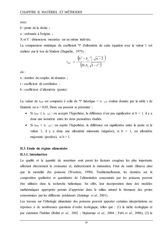 L’étude de la biométrie et du régime alimentaire de ladorade grise Spondyliosoma cantharus (Linnaeus, 1758) (Téléostéens, Sparidae) dans la région centre du bassin