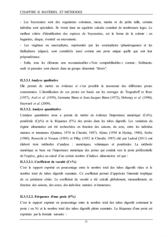 L’étude de la biométrie et du régime alimentaire de ladorade grise Spondyliosoma cantharus (Linnaeus, 1758) (Téléostéens, Sparidae) dans la région centre du bassin