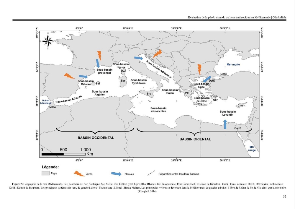 Estimation de la pénétration du carbone anthropique en méditerranée