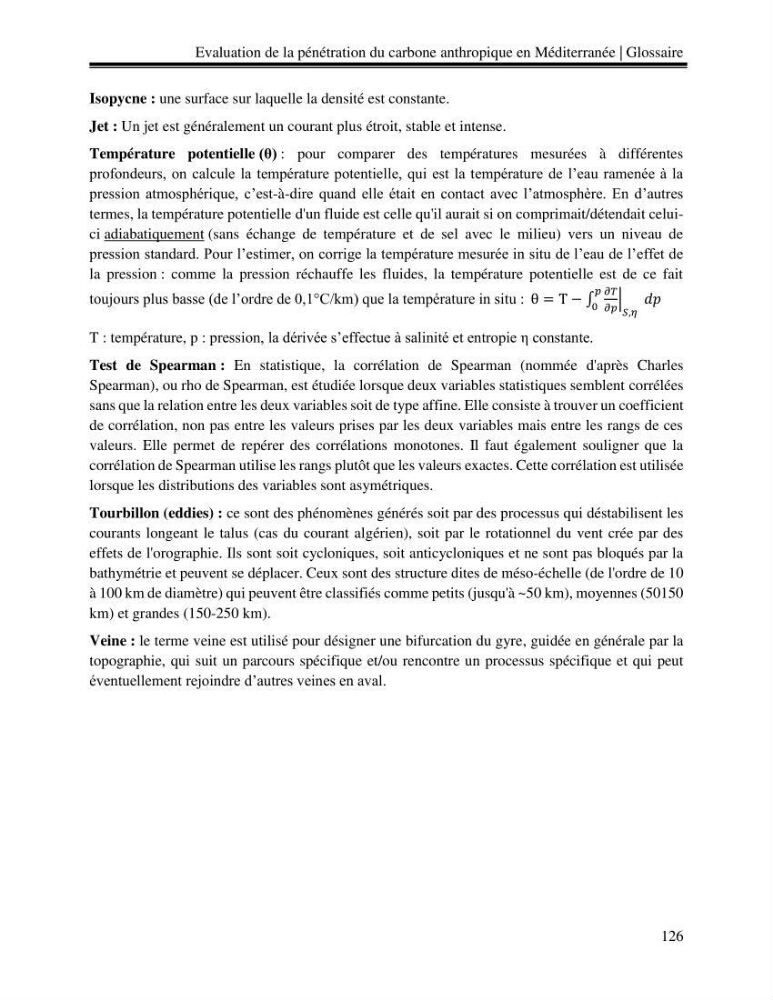 Estimation de la pénétration du carbone anthropique en méditerranée