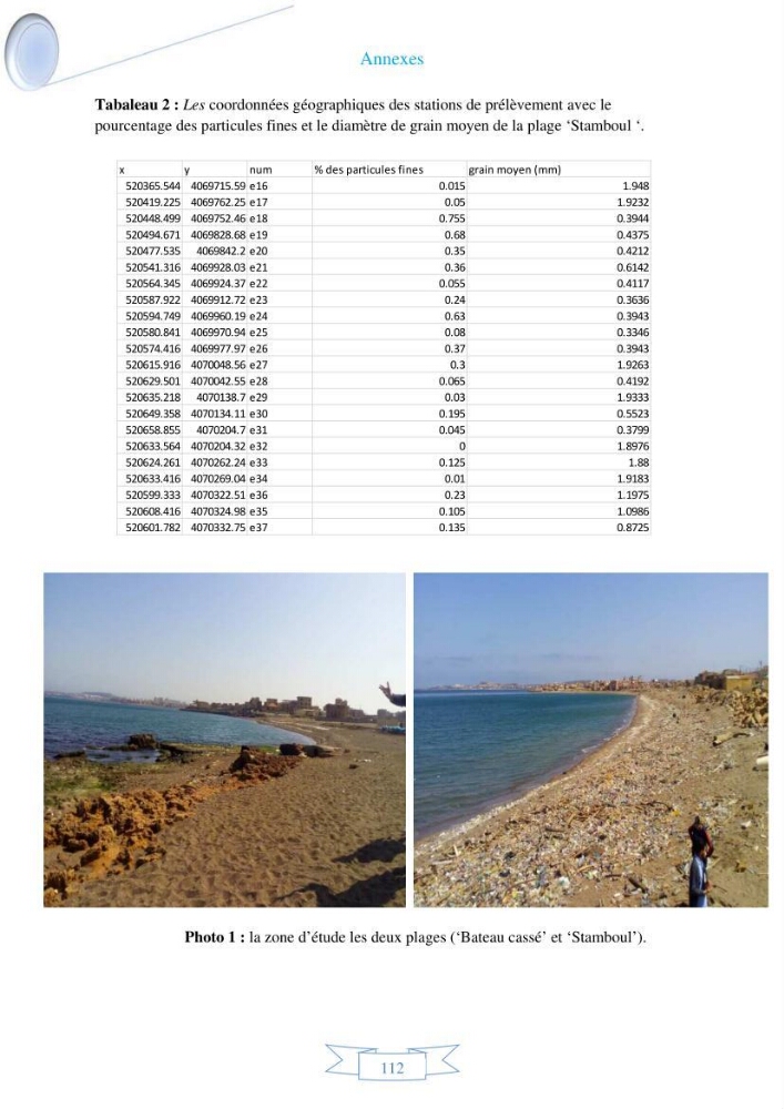 Impact de l’élévation de niveau de la mer et des tempêtes sur l’évolution morpho dynamique de la région Est de la baie d’Alger : simulation numérique des processus hydro-sédimentaires.