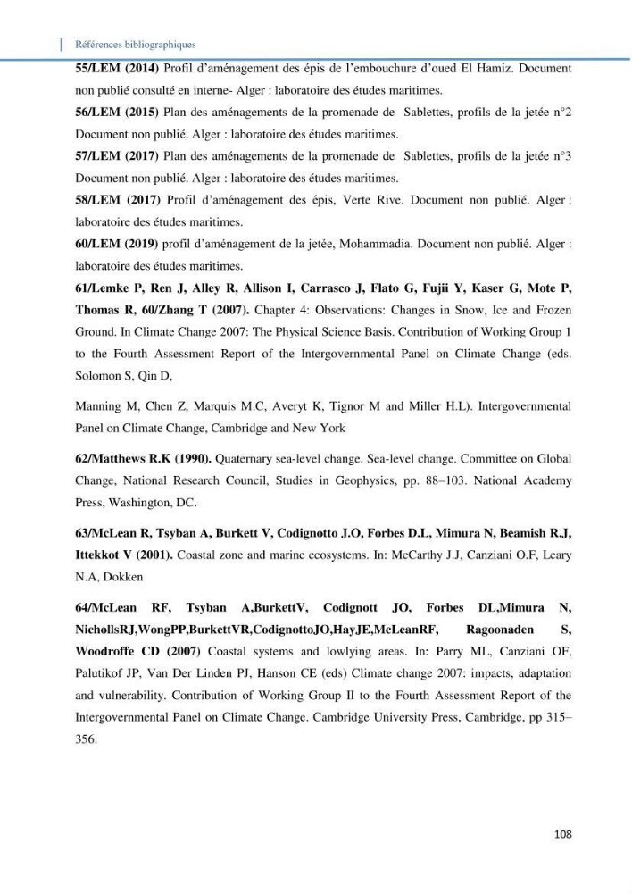 Etude d\'impact du rechauffement climatique sur le littoral et adaptation des ouvrages maritimes