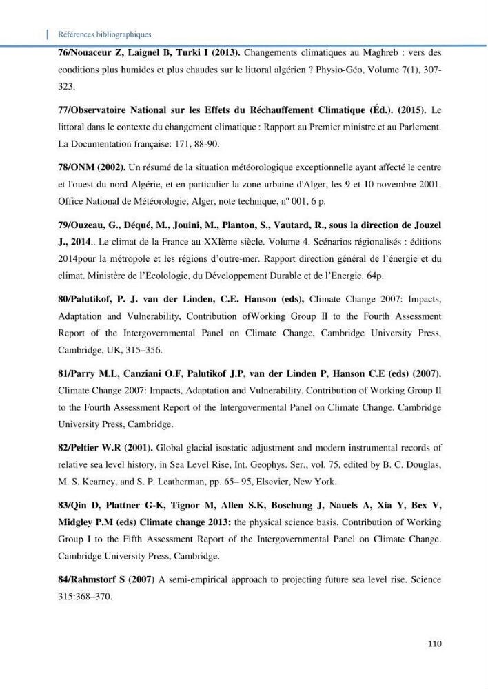 Etude d\'impact du rechauffement climatique sur le littoral et adaptation des ouvrages maritimes