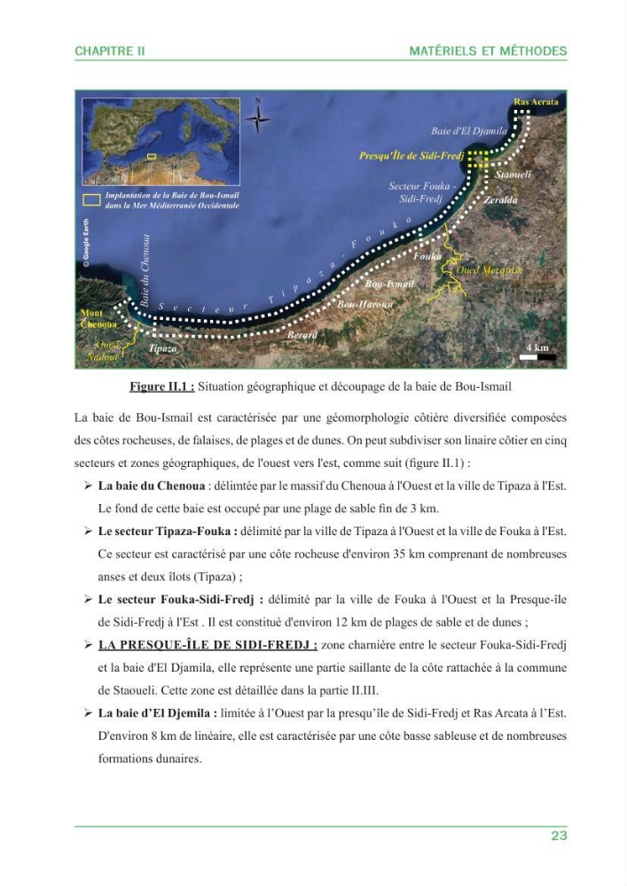 Contribution à l\'étude de l\'état écologique des herbiers à phanérogames marines ( Posidonia Oceanica ) : au niveau de la plage ouest de Sidi-Fredj
