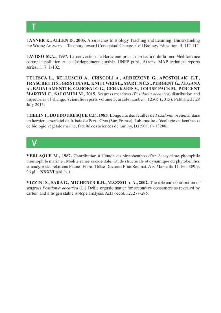 Contribution à l\'étude de l\'état écologique des herbiers à phanérogames marines ( Posidonia Oceanica ) : au niveau de la plage ouest de Sidi-Fredj