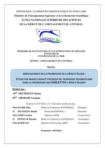 Aménagement de la promenade de la Baie d'Alger Aménagement de la promenade de la Baie d'Alger
