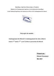 Aménagement du littoral 2 (Aménagement des sites côtiers)