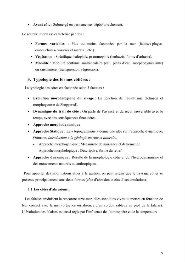 Aménagement du littoral 2 (Aménagement des sites côtiers)