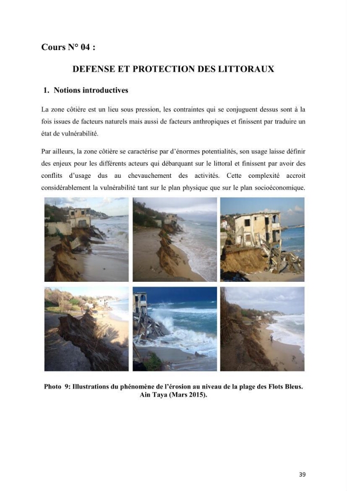 Aménagement du littoral 2 (Aménagement des sites côtiers)