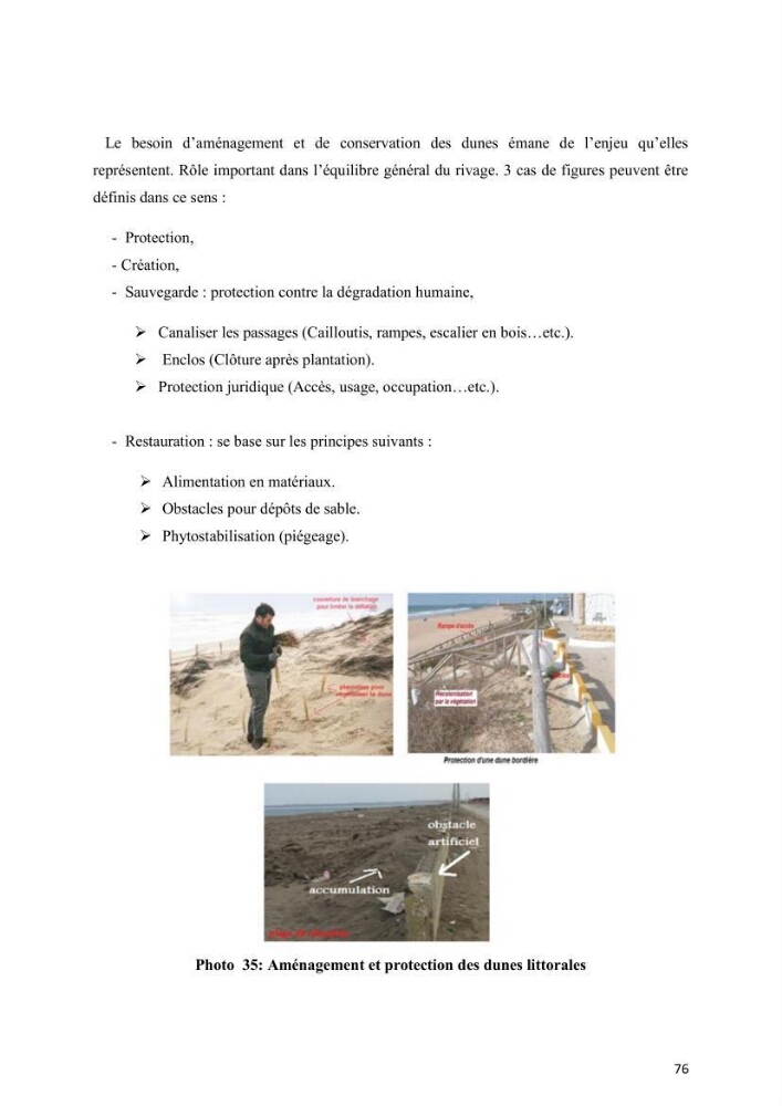 Aménagement du littoral 2 (Aménagement des sites côtiers)