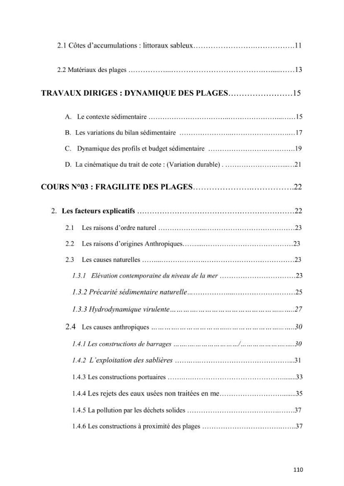 Aménagement du littoral 2 (Aménagement des sites côtiers)