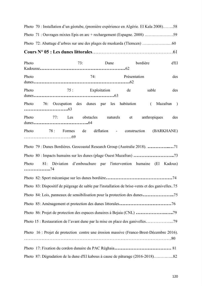 Aménagement du littoral 2 (Aménagement des sites côtiers)