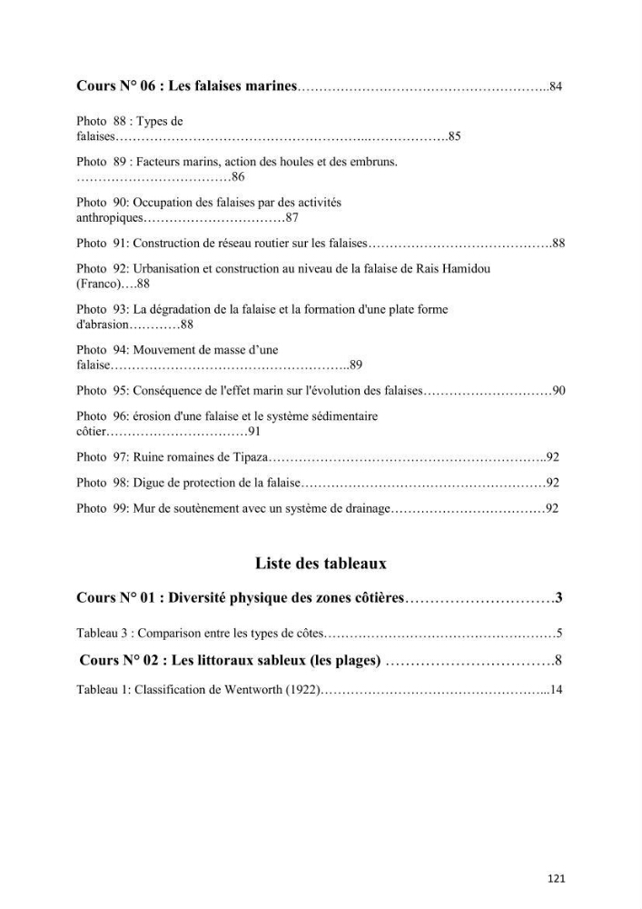Aménagement du littoral 2 (Aménagement des sites côtiers)