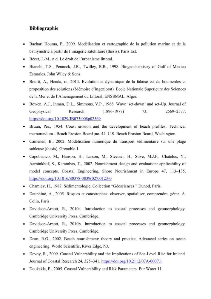 Aménagement du littoral 2 (Aménagement des sites côtiers)