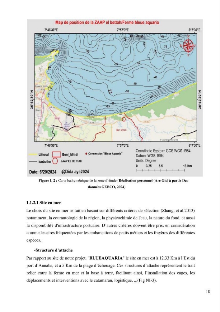 Projet de création d\'une ferme aquacole marine de Dicentrarchus labrax Loup et Daurade Sparus aurata