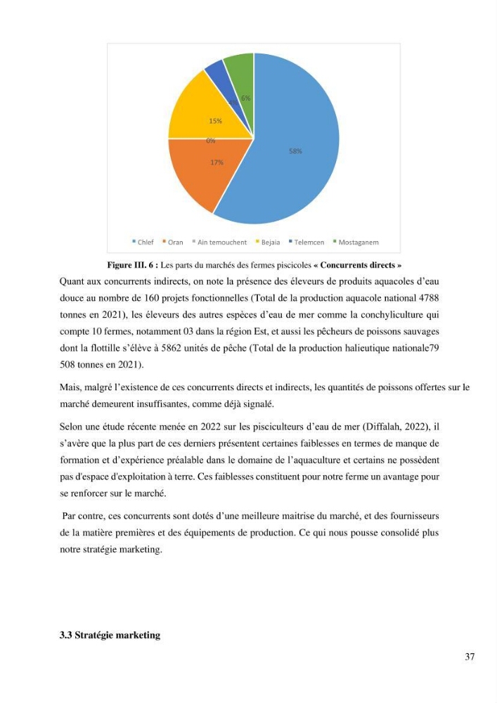 Projet de création d\'une ferme aquacole marine de Dicentrarchus labrax Loup et Daurade Sparus aurata