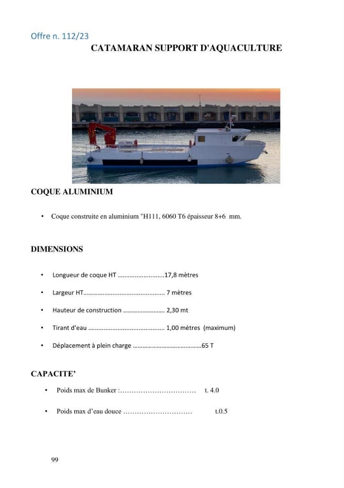 Projet de création d\'une ferme aquacole marine de Dicentrarchus labrax Loup et Daurade Sparus aurata