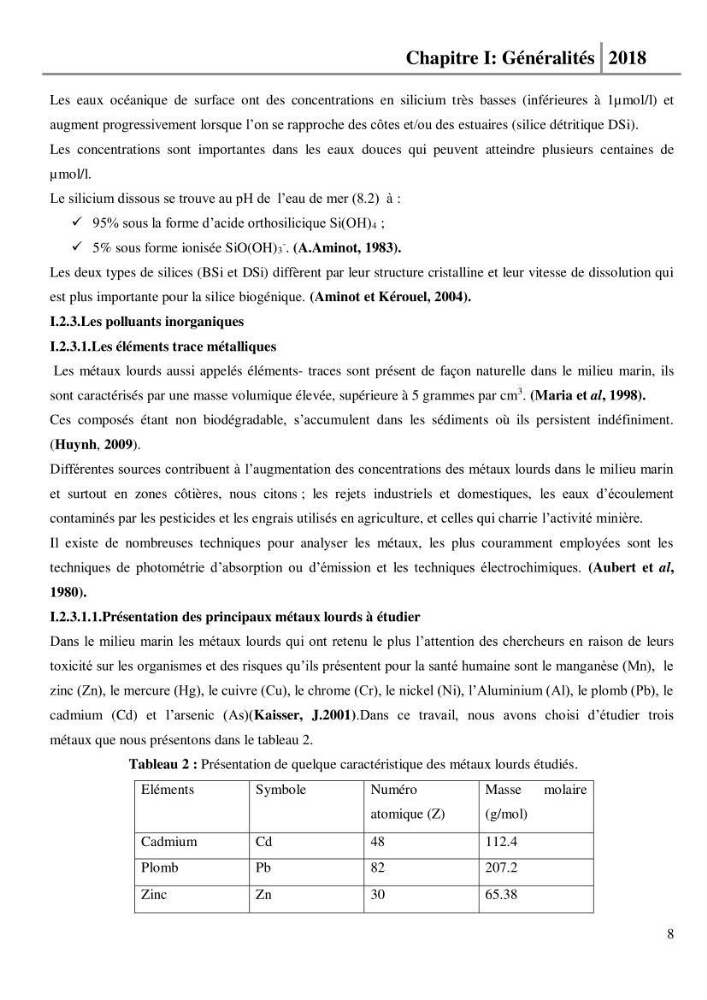 Etude des paramètres physico-chimiques et microbiologiques de l’eau et des sédiments des deux plages Est et Ouest de sidi Fredj.