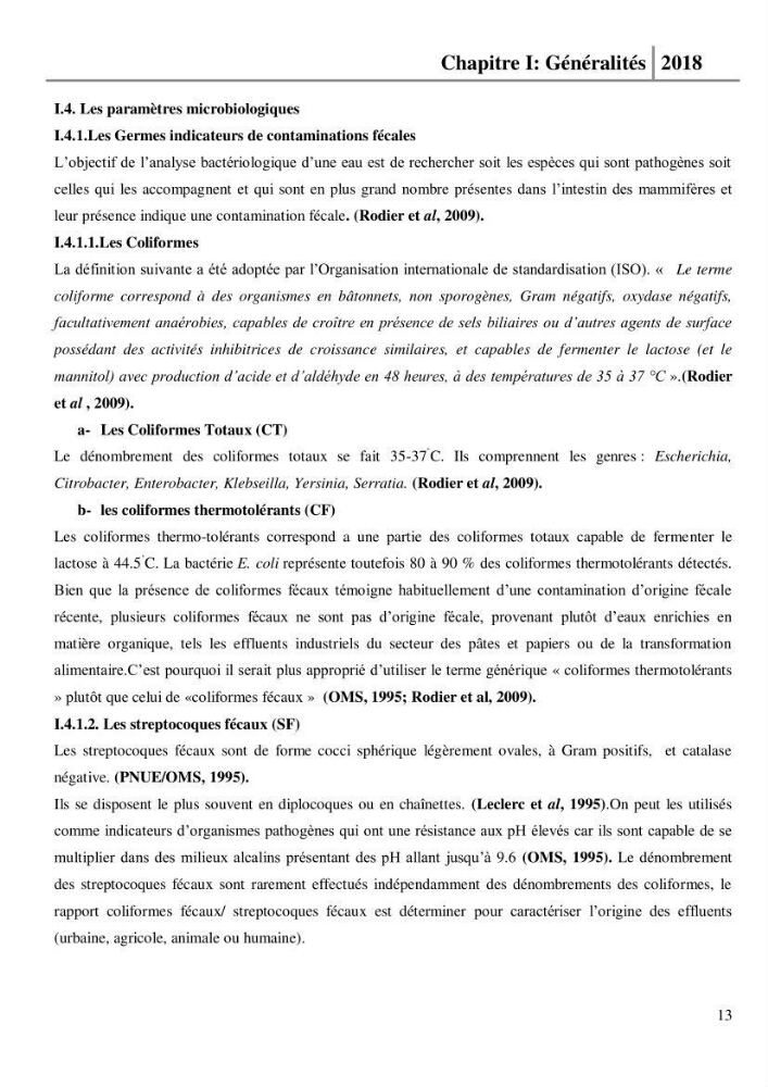 Etude des paramètres physico-chimiques et microbiologiques de l’eau et des sédiments des deux plages Est et Ouest de sidi Fredj.