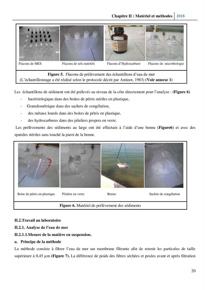 Etude des paramètres physico-chimiques et microbiologiques de l’eau et des sédiments des deux plages Est et Ouest de sidi Fredj.