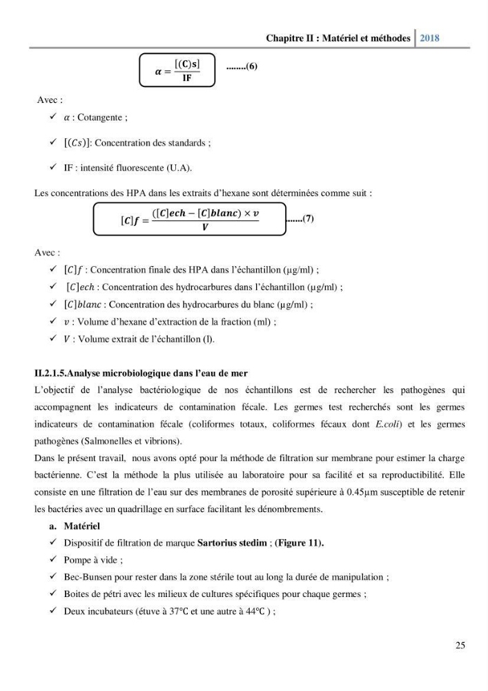 Etude des paramètres physico-chimiques et microbiologiques de l’eau et des sédiments des deux plages Est et Ouest de sidi Fredj.